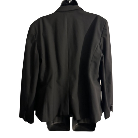 Ann Taylor 16 black one button lined blazer suit jacket - Picture 6 of 8